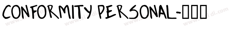 CONFORMITY PERSONAL字体转换